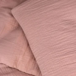 Påslakanset Spjälsäng Muslin Dusty Rose>NG Baby Discount
