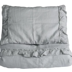 Påslakanset Vagn/Vagga Mood Volang Light Grey>NG Baby Outlet