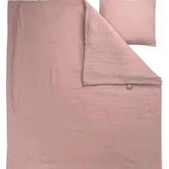 Påslakanset Vagn/Vagga Muslin Dusty Rose><noscript><img width=