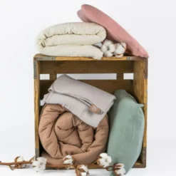 Påslakanset Vagn/Vagga Muslin Frosty Green><noscript><img width=