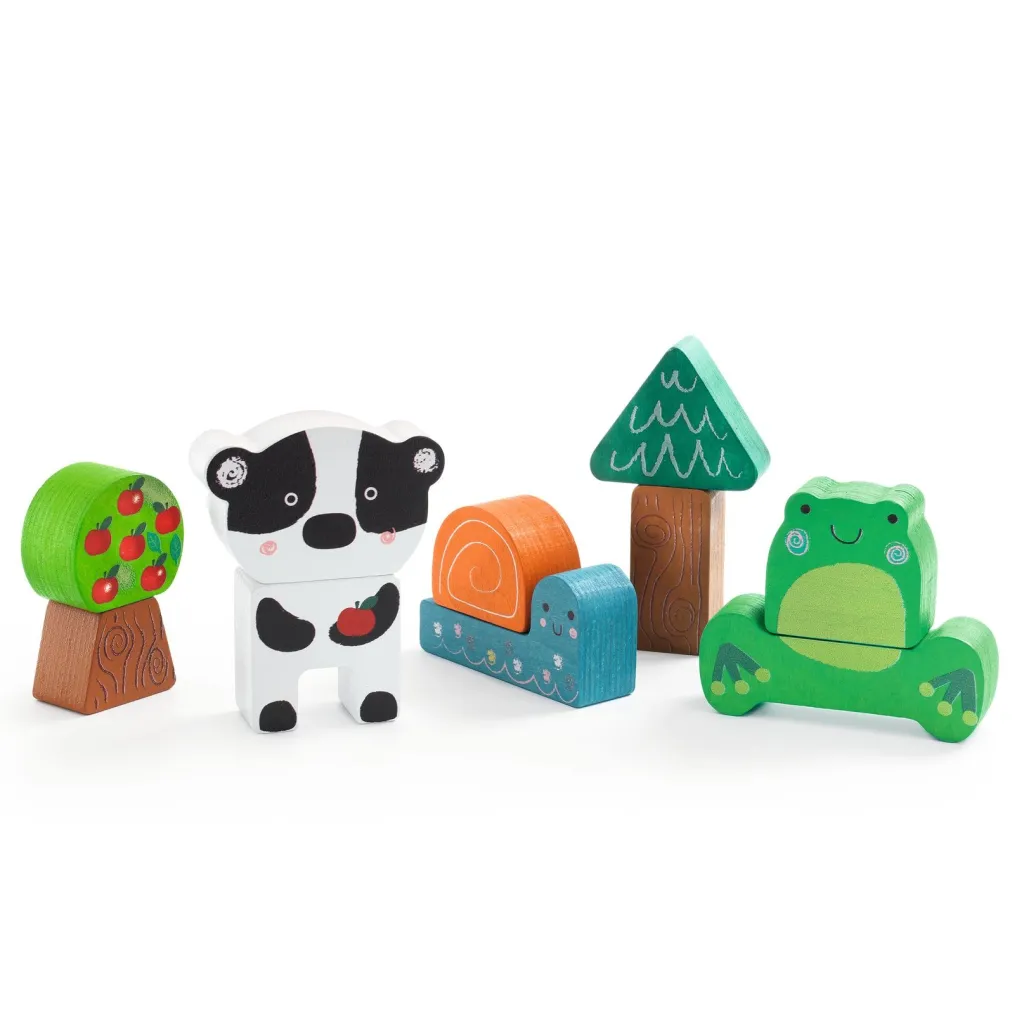 Puzz & Match Happy 2-i-1 Avlastningspussel Och Byggklossar>Djeco