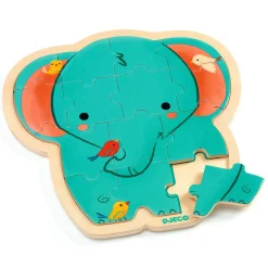 Puzzlo Elephant 14 St Pussel Av Trä>Djeco Hot