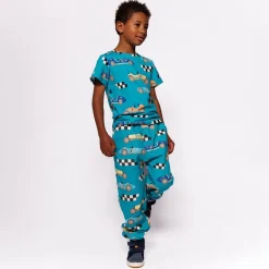Race Cars Mjukisbyxor Teal><noscript><img width=