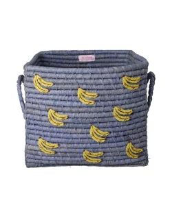 Raffiakorg Med Handtag Blue>RICE Outlet