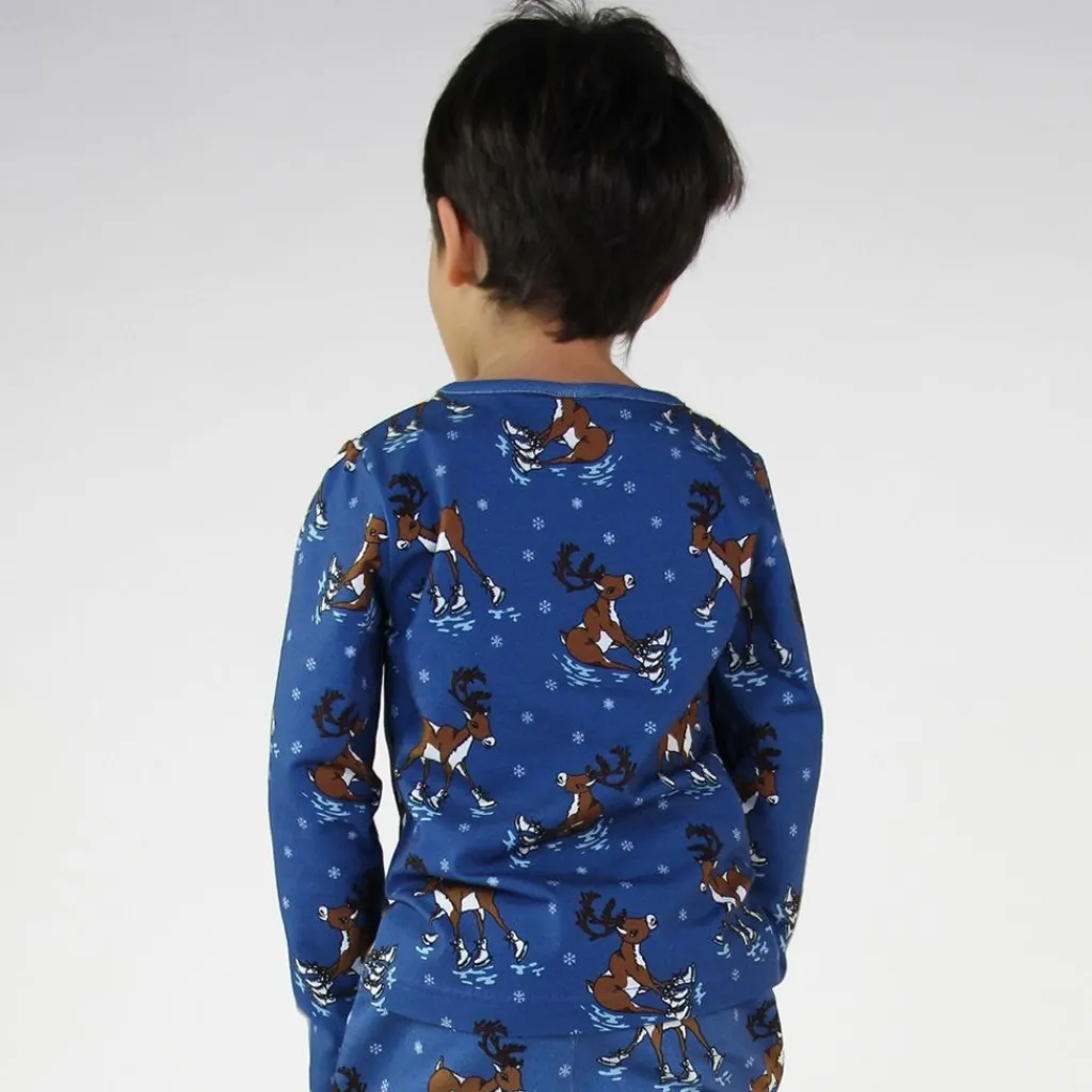 Raindeer Långärmad T-Shirt Federal Blue>Småfolk Online