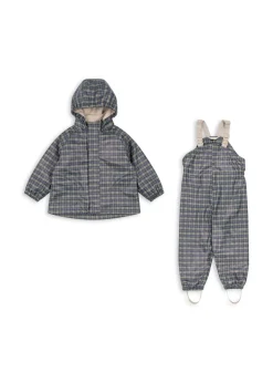 Rainy Palme Set Laurel Blue Check>Konges Sløjd New