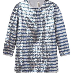 Randig Paljettklänning Silver>Zadig & Voltaire Outlet