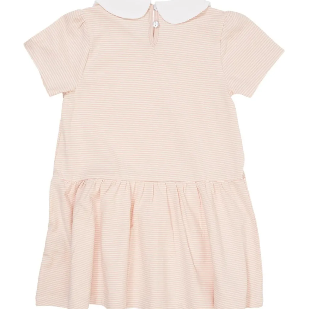 Randig Poplinklänning Med Krage Dusty Rose Cream Stripe>Copenhagen Colors New