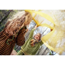 Randig Stickad Halsduk Camel><noscript><img width=