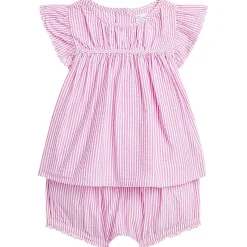 Randigt Set Med Blus Och Underbyxor Rosa>Ralph Lauren New