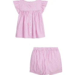 Randigt Set Med Blus Och Underbyxor Rosa>Ralph Lauren New