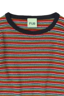 Ribbad Blus I Ull Multi Stripe><noscript><img width=
