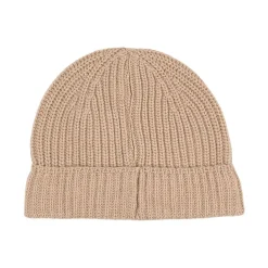 Ribbstickad Mössa Beige><noscript><img width=