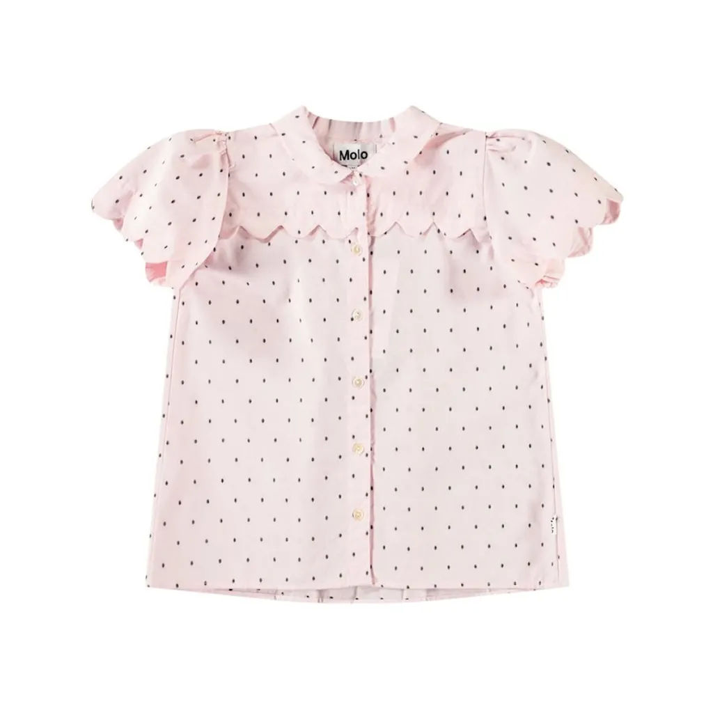 Ronda Short Sleeve Shirt Charlotte Pink>Molo