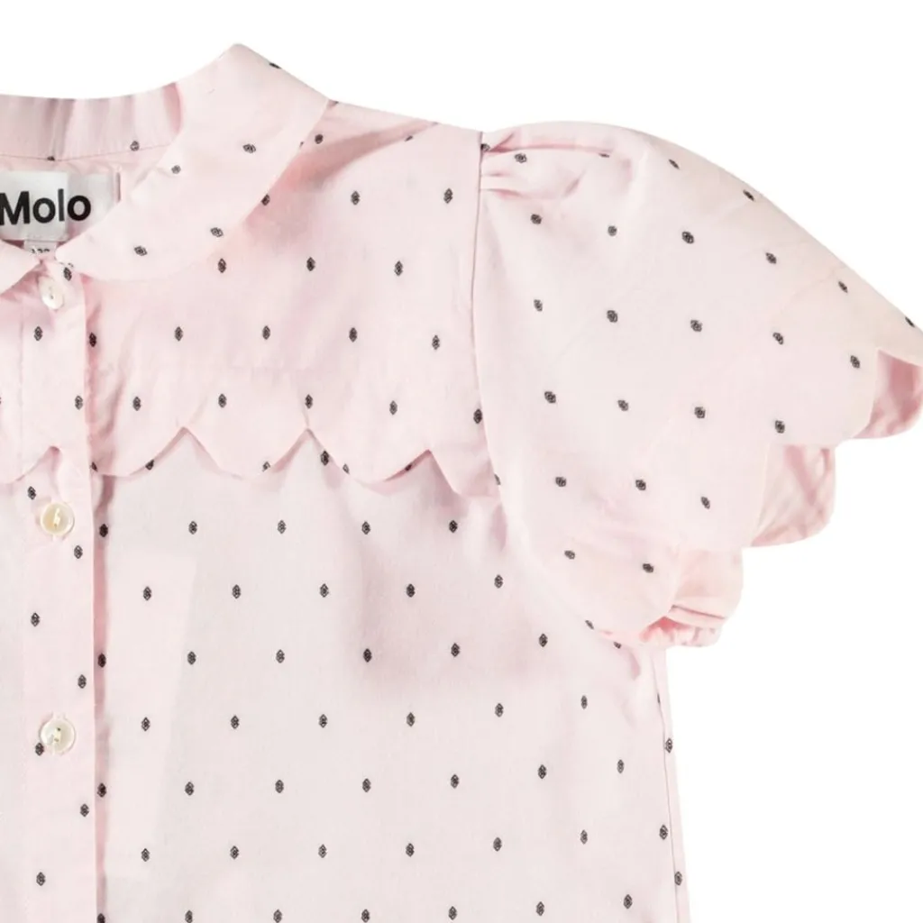 Ronda Short Sleeve Shirt Charlotte Pink>Molo