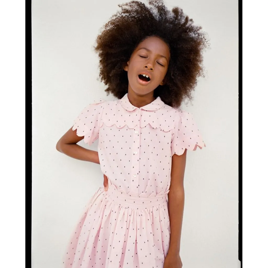 Ronda Short Sleeve Shirt Charlotte Pink>Molo