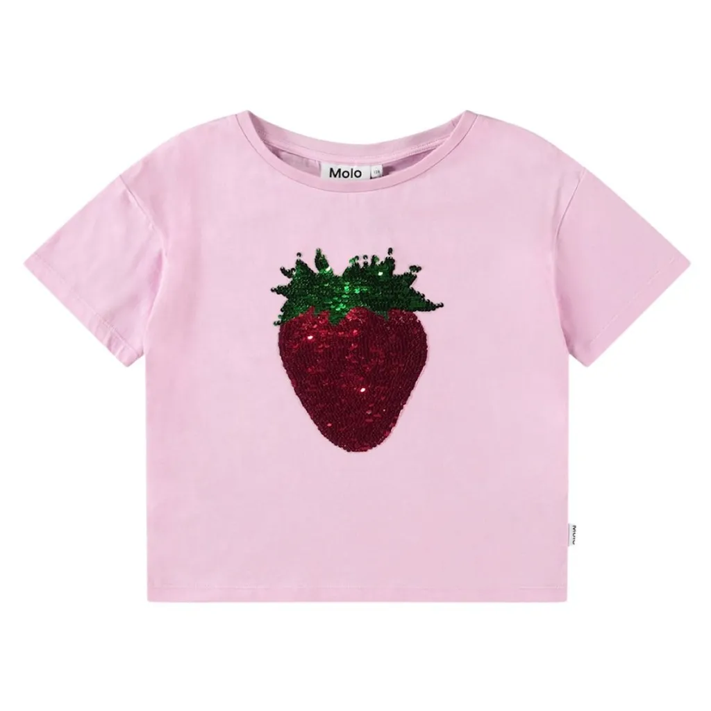 Roseanna T-shirt Glitter Strawberry>Molo Hot