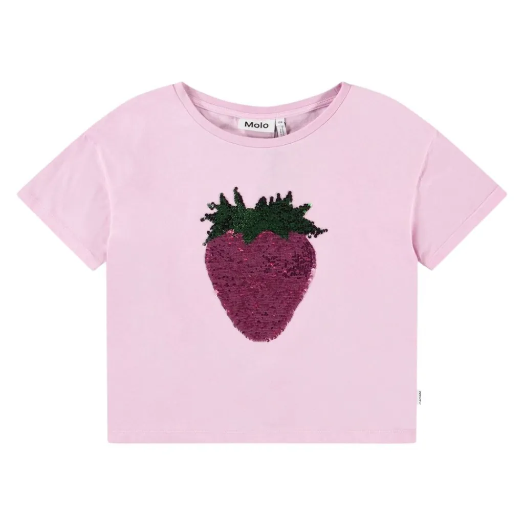 Roseanna T-shirt Glitter Strawberry>Molo Hot