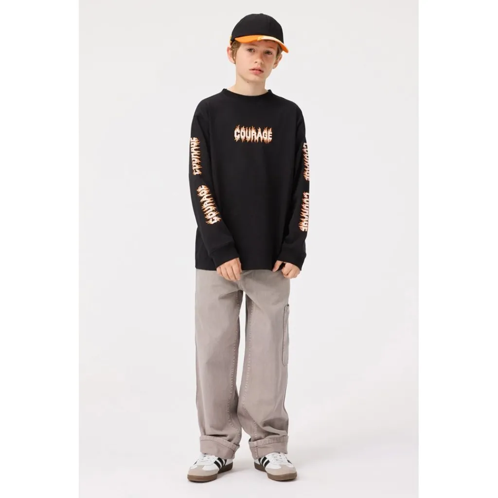 Rube Long-Sleeved T-Shirt Black>Molo Outlet