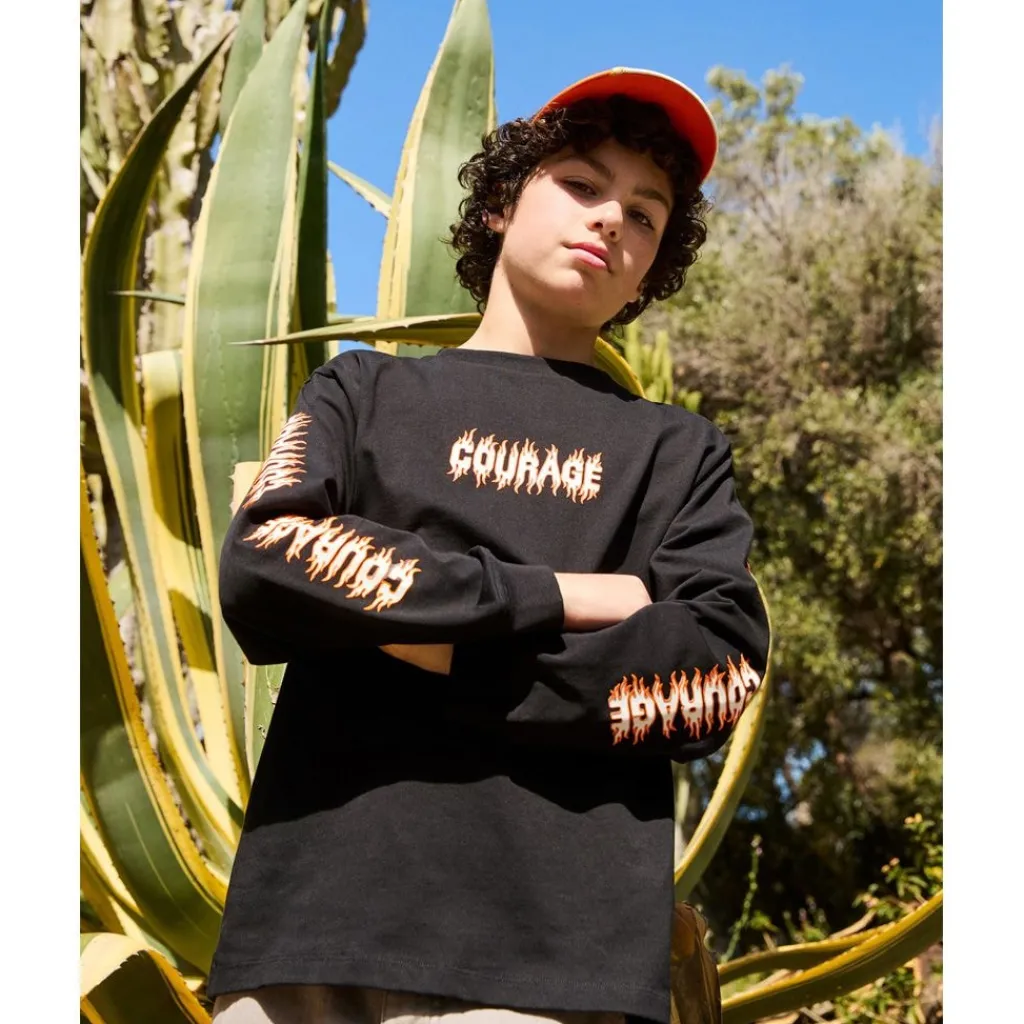 Rube Long-Sleeved T-Shirt Black>Molo Outlet