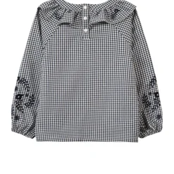 Rutig Blus Marinblå><noscript><img width=