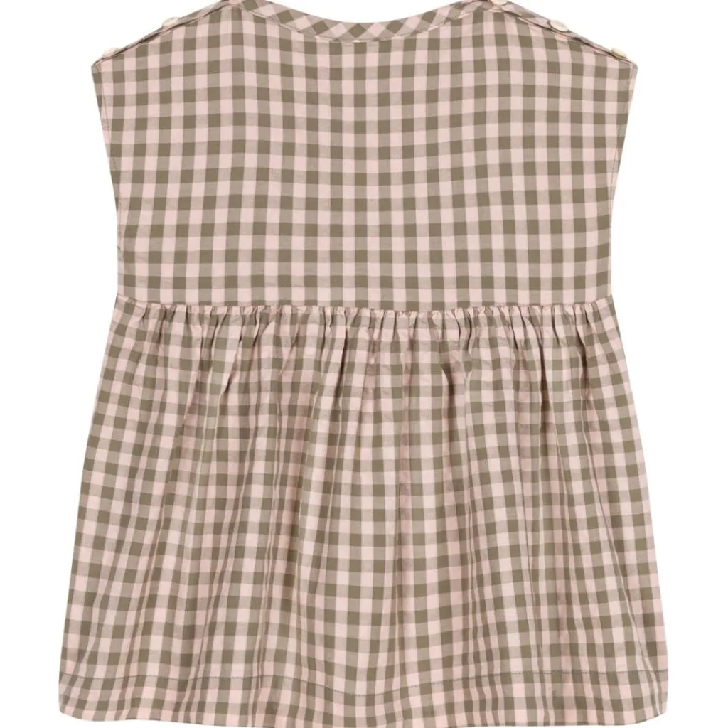 Rutig Klänning Rosa>Petit Bateau