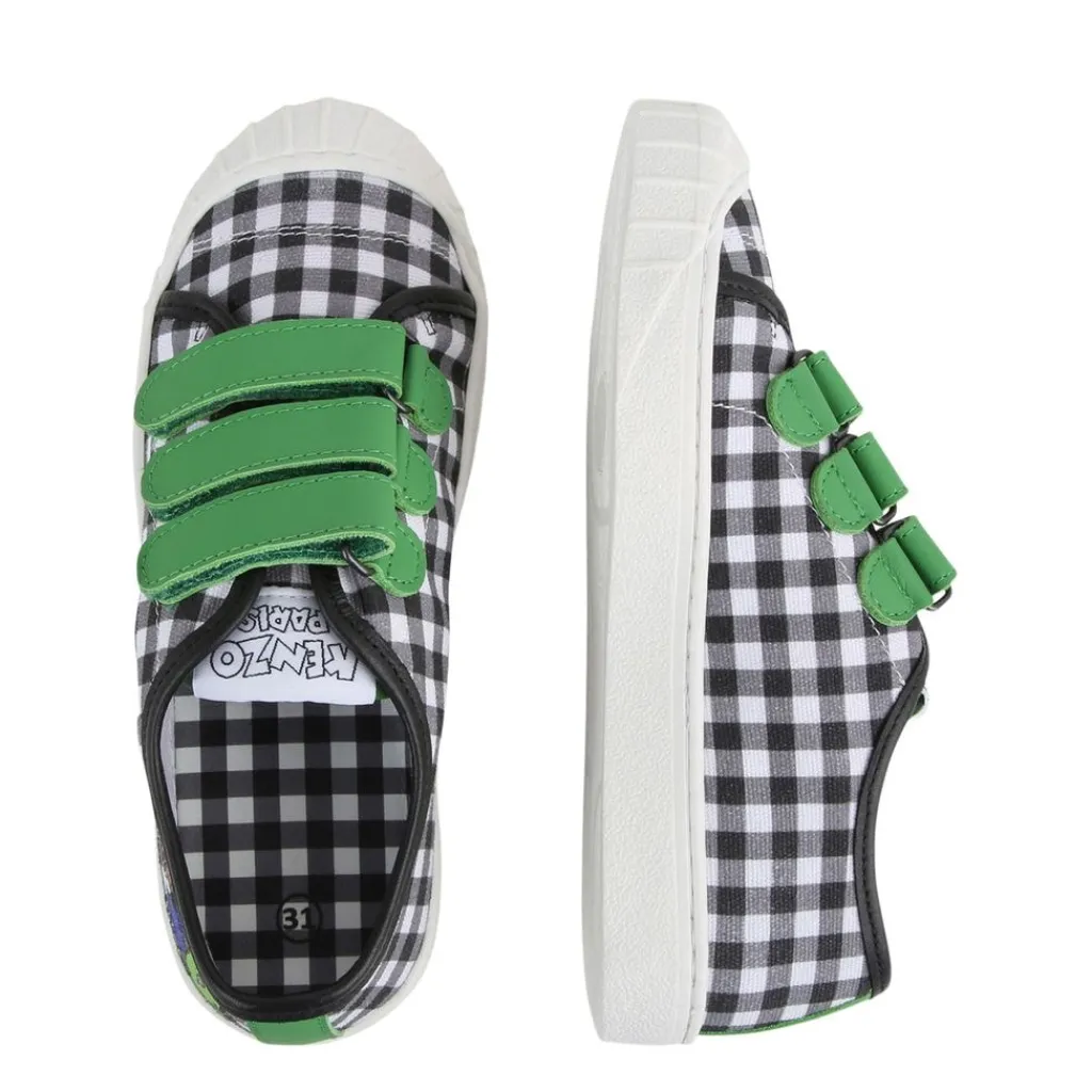 Rutiga Sneakers Elfenbensvit>Kenzo Sale