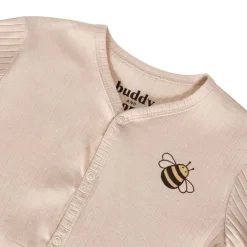 Sixten GOTS 2-pack Mönstrade Rompers Med Bin Gräddvit>Buddy & Hope Discount