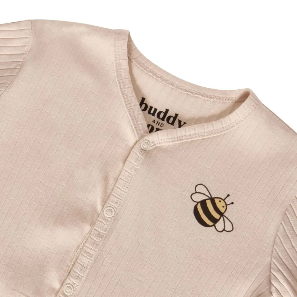 Sixten GOTS 2-pack Mönstrade Rompers Med Bin Gräddvit>Buddy & Hope Discount