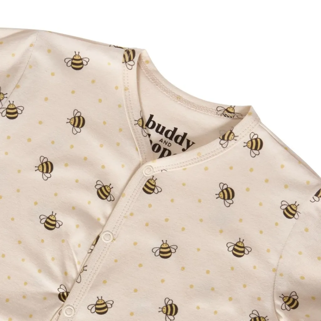 Sixten GOTS 2-pack Mönstrade Rompers Med Bin Gräddvit>Buddy & Hope Discount