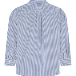 Slim Fit Randig Oxfordskjorta Bsr Blue White>Ralph Lauren Hot