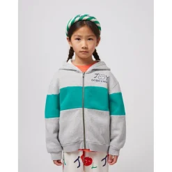 Smiling Hoodie Med Dragkedja Heather Grey><noscript><img width=