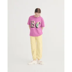 Spring Letters T-shirt Purple><noscript><img width=