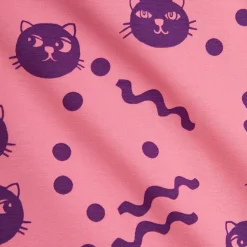 Squiggly Cats T-shirt Pink><noscript><img width=