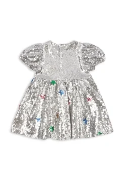 Starla Star Dust Klänning Star Sequin Silver>Konges Sløjd Outlet