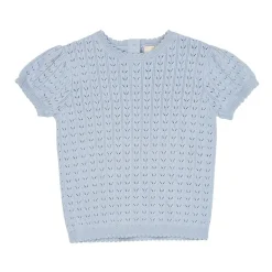 Stickad Pointelleblus Dusty Blue>Copenhagen Colors Outlet