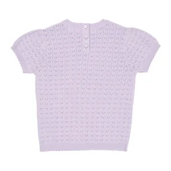 Stickad Pointelleblus Lavender>Copenhagen Colors Clearance