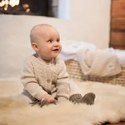 Stickade Babybyxor Gräddvita>Little Jalo