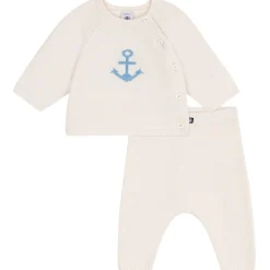 Stickat 2-delat Klädset I Ull Och Bomull Marshmallow>Petit Bateau Outlet