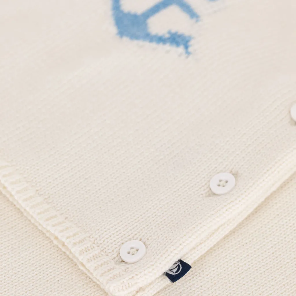 Stickat 2-delat Klädset I Ull Och Bomull Marshmallow>Petit Bateau Outlet