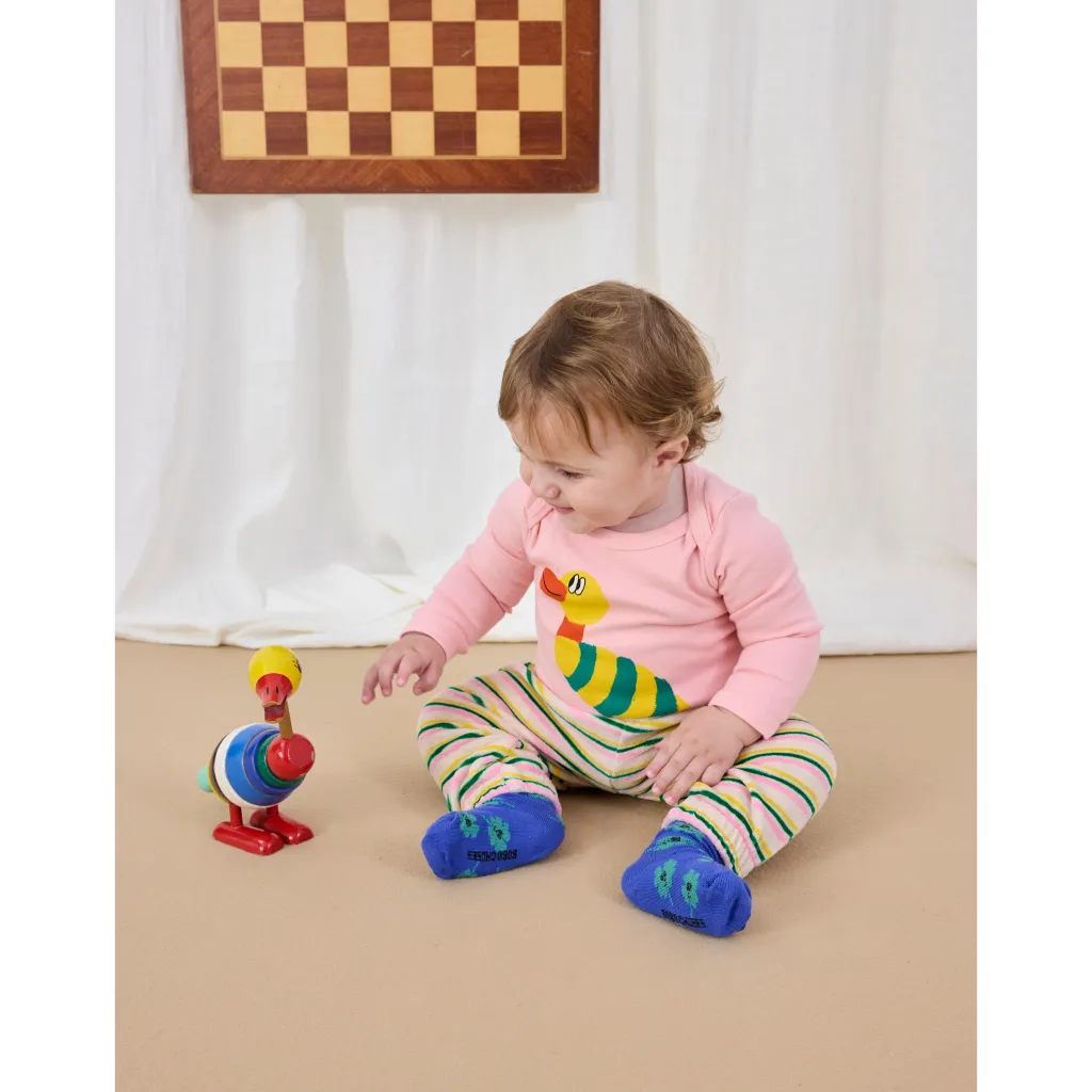 Striped Duck Långärmad Body Light Pink>Bobo Choses Discount