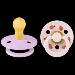 Studio Colour Ladybug 2-pack Runda Latexnappar Violet Sky Mix>BIBS Best