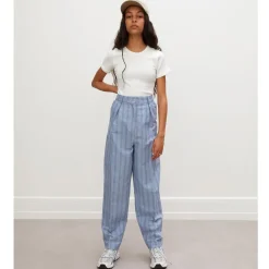 Taylor Byxor Light Blue Stripe><noscript><img width=