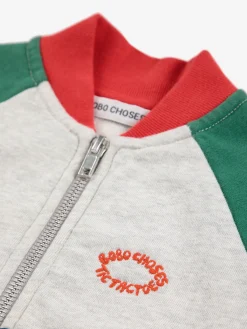 Tic Tac Toe Color Block Sweatshirt Med Dragkedja Red><noscript><img width=