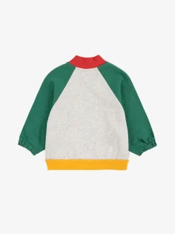 Tic Tac Toe Color Block Sweatshirt Med Dragkedja Red><noscript><img width=