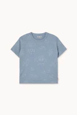 Tiny Giverny T-shirt Grey>Tinycottons Hot