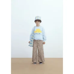 Tiny Hat Graphic Sweatshirt Washed Blue>Tinycottons Discount