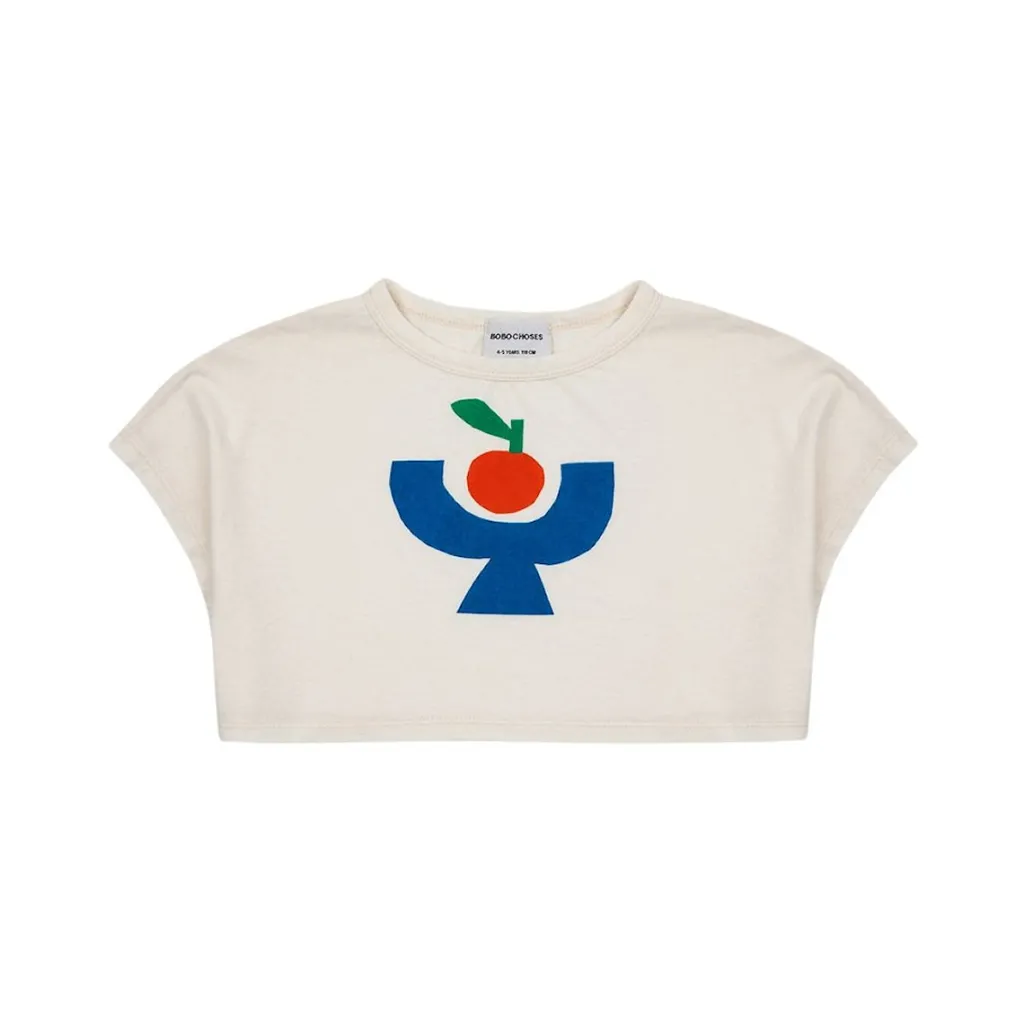 Tomato Plate Croppad T-shirt Naturvit>Bobo Choses Hot
