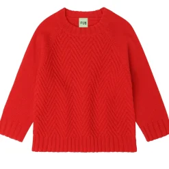 Tröja I Lammull Signal Red>FUB Sale