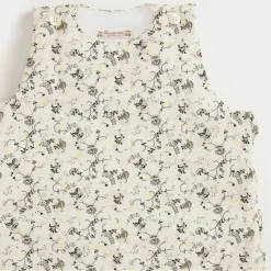 Turbulette Blommig Sovpåse Gräddvit>Bonpoint